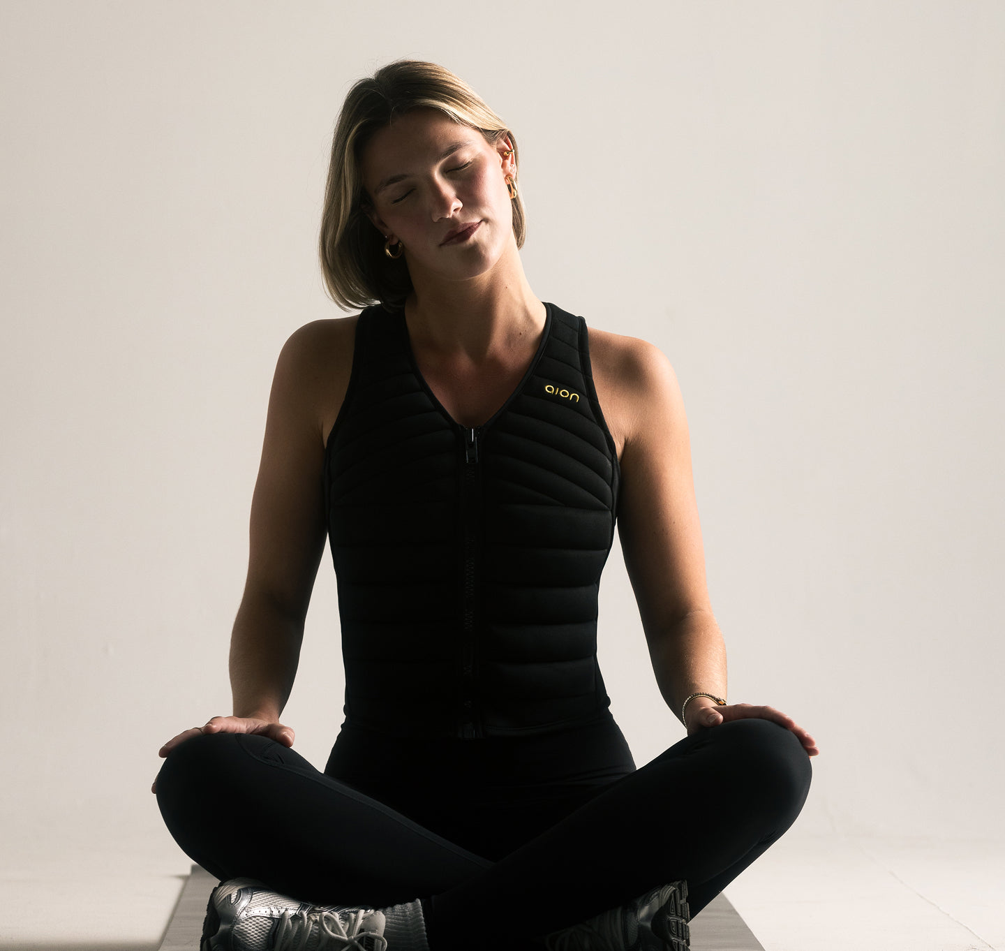 Woman in workout vest